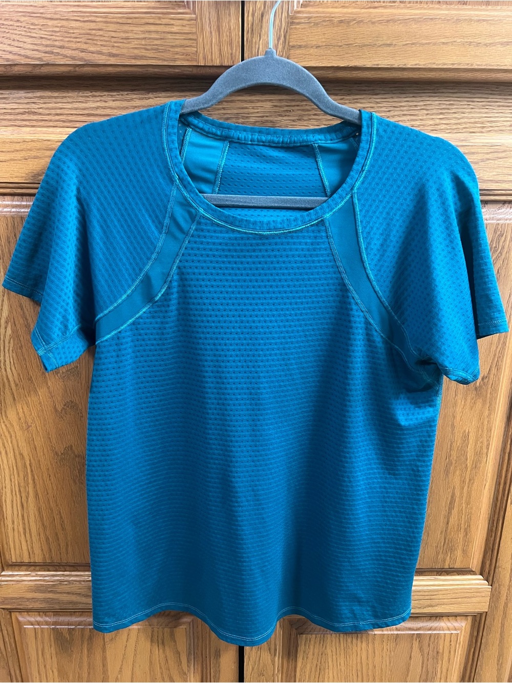 Athleta Teal Short-Sleeve Performance Tee, Medium